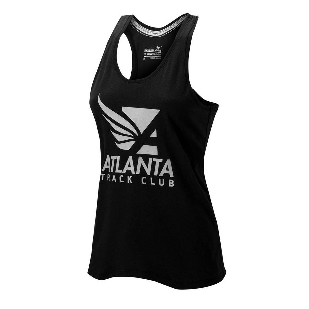 Camiseta de tirantes Mizuno Running Atlanta Track Club Sport Para Mujer Negros 8205476-FY